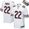 [NEW,Sewn-on]Matt Forte Youth Football Jersey - Chicago #22 FORTE Jersey (White) For Youth/Kid