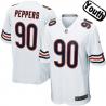 [NEW,Sewn-on]Julius Peppers Youth Football Jersey - Chicago #90 PEPPERS Jersey (White) For Youth/Kid