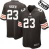 [NEW,Sewn-on]Joe Haden Youth Football Jersey - Cleveland #23 HADEN Jersey (Brown) For Youth/Kid