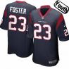 [NEW,Sewn-on]Arian Foster Youth Football Jersey - Houston #23 FOSTER Jersey (Blue) For Youth/Kid