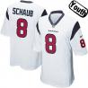 [NEW,Sewn-on]Matt Schaub Youth Football Jersey - Houston #8 SCHAUB Jersey (White) For Youth/Kid