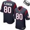 [NEW,Sewn-on]Andre Johnson Youth Football Jersey - Houston #80 JOHNSON Jersey (Blue) For Youth/Kid