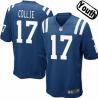 [NEW,Sewn-on]Austin Collie Youth Football Jersey - Indianapolis #17 COLLIE Jersey (Blue) For Youth/Kid