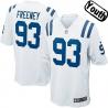 [NEW,Sewn-on]Dwight Freeney Youth Football Jersey - Indianapolis #93 FREENEY Jersey (White) For Youth/Kid