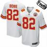 [NEW,Sewn-on]Dwayne Bowe Youth Football Jersey - KC #82 BOWE Jersey (White) For Youth/Kid