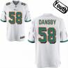 [NEW,Sewn-on]Karlos Dansby Youth Football Jersey - Miami #58 DANSBY Jersey (White) For Youth/Kid