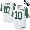 [NEW,Sewn-on]Santonio Holmes Youth Football Jersey - NY-J #10 HOLMES Jersey (White) For Youth/Kid