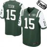 [NEW,Sewn-on]Tim Tebow Youth Football Jersey - NY-J #15 TEBOW Jersey (Green) For Youth/Kid