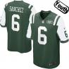 [NEW,Sewn-on]Mark Sanchez Youth Football Jersey - NY-J #6 SANCHEZ Jersey (Green) For Youth/Kid