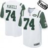 [NEW,Sewn-on]Nick Mangold Youth Football Jersey - NY-J #74 MANGOLD Jersey (White) For Youth/Kid