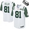 [NEW,Sewn-on]Dustin Keller Youth Football Jersey - NY-J #81 KELLER Jersey (White) For Youth/Kid