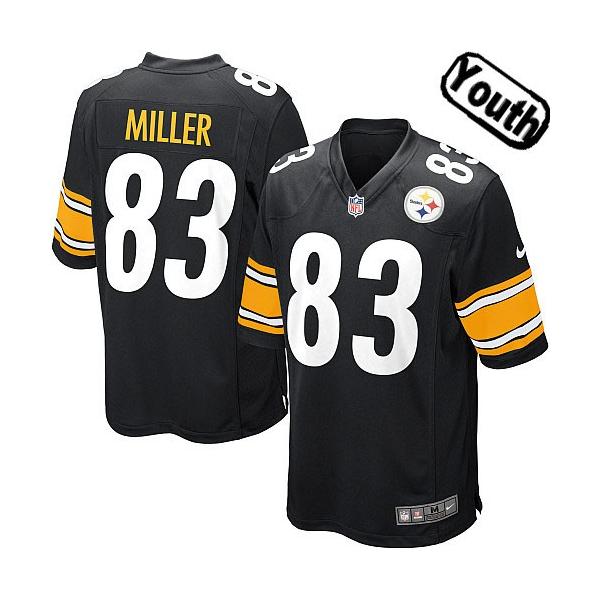 Pittsburgh Youth Football Jersey(Black 