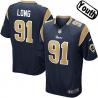 [NEW,Sewn-on]Chris Long Youth Football Jersey - St Louis  #91 LONG Jersey (Blue) For Youth/Kid