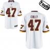 [NEW,Sewn-on]Chris Cooley Youth Football Jersey - Washington #47 COOLEY Jersey (White) For Youth/Kid