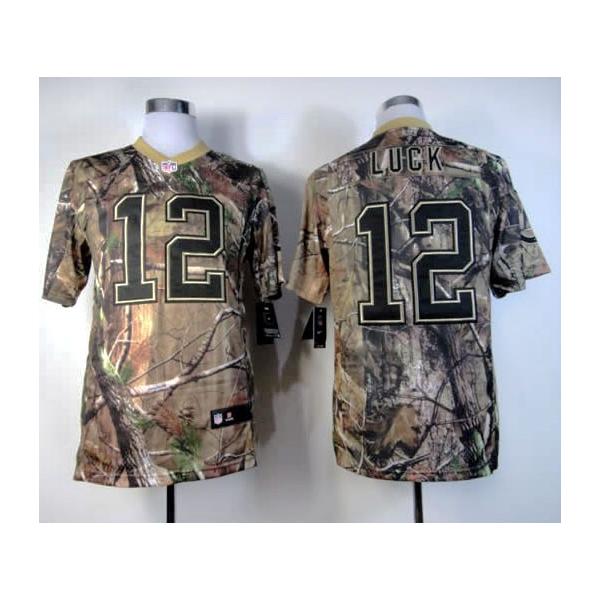 Andrew Luck camo football jersey - Indianapolis #12 camo jersey by NEW