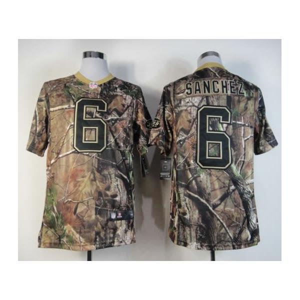 Mark Sanchez camo football jersey - NY-J #6 camo jersey by NEW