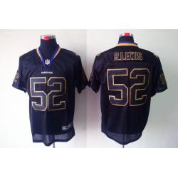 [NEW,Lights-Out]Ray Lewis Football Jersey -Baltimore #52 Black Jersey