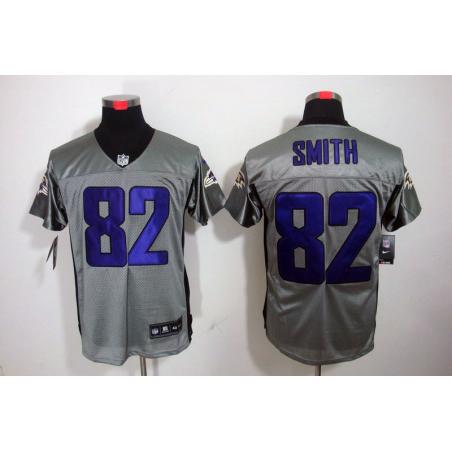 [NEW,Gray-Shadow]Torrey Smith Football Jersey -Baltimore #82 Gray Jersey