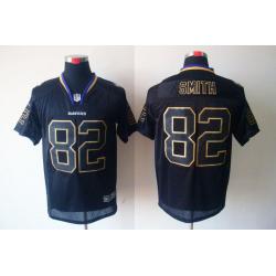 [NEW,Lights-Out]Torrey Smith Football Jersey -Baltimore #82 Black Jersey