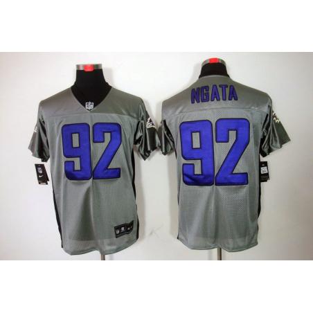 [NEW,Gray-Shadow]Haloti Ngata Football Jersey -Baltimore #92 Gray Jersey