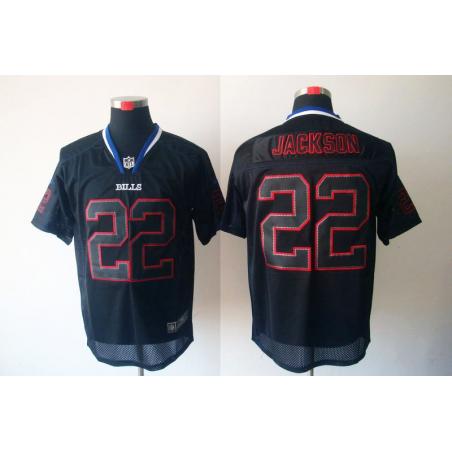 [NEW,Lights-Out]Fred Jackson Football Jersey -Buffalo #22 Black Jersey