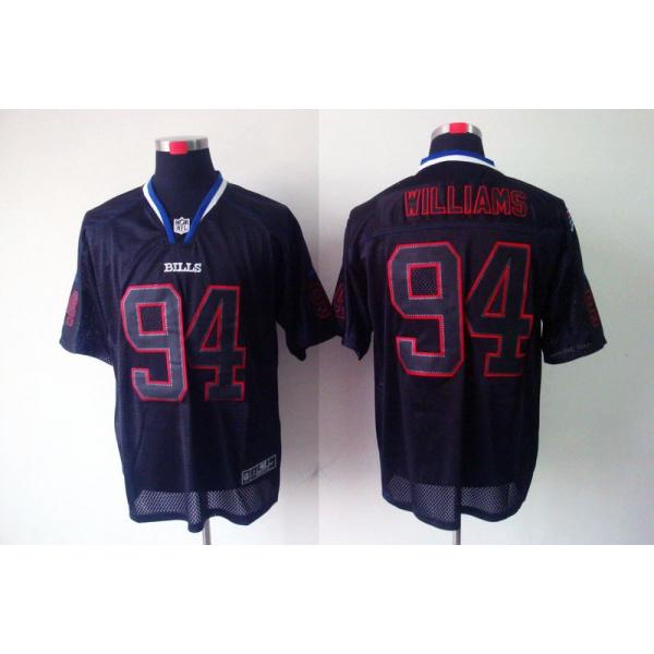 [NEW,Lights-Out]Mario Williams Football Jersey -Buffalo #94 Black Jersey