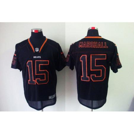 [NEW,Lights-Out]Brandon Marshall Football Jersey -Chicago #15 Black Jersey