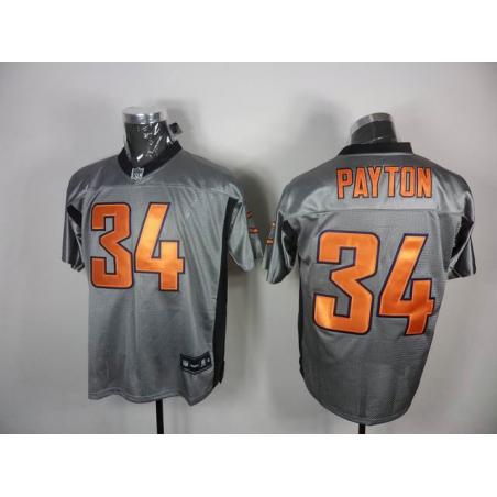 [Rbk,Gray-Shadow]Walter Payton Football Jersey -Chicago #34 Gray Jersey