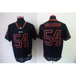 [NEW,Lights-Out]Brian Urlacher Football Jersey -Chicago #54 Black Jersey