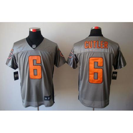 [NEW,Gray-Shadow]Jay Cutler Football Jersey -Chicago #6 Gray Jersey