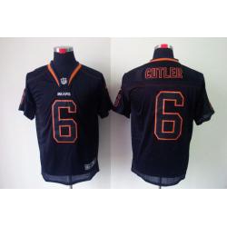 [NEW,Lights-Out]Jay Cutler Football Jersey -Chicago #6 Black Jersey