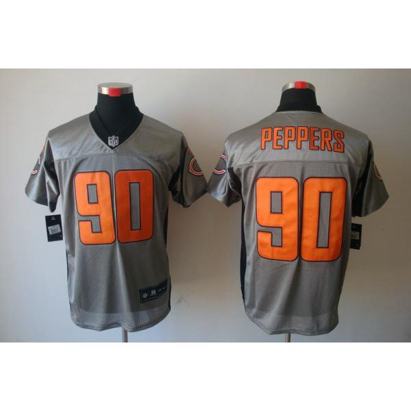 [NEW,Gray-Shadow]Julius Peppers Football Jersey -Chicago #90 Gray Jersey