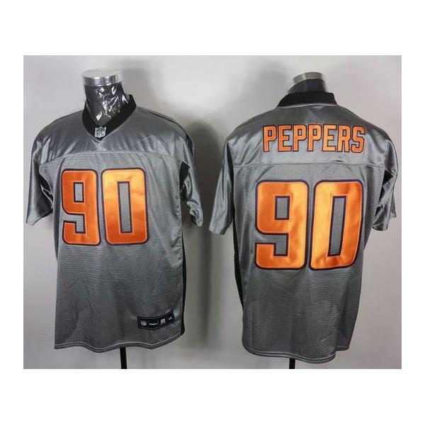 [Rbk,Gray-Shadow]Julius Peppers Football Jersey -Chicago #90 Gray Jersey