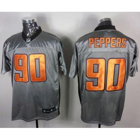 [Rbk,Gray-Shadow]Julius Peppers Football Jersey -Chicago #90 Gray Jersey