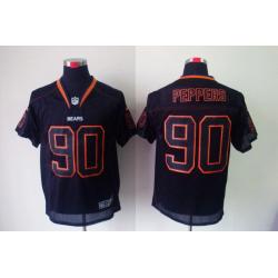 [NEW,Lights-Out]Julius Peppers Football Jersey -Chicago #90 Black Jersey