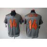 [NEW,Gray-Shadow]Andy Dalton Football Jersey -Cincinnati #14 Gray Jersey