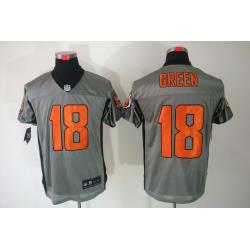 [NEW,Gray-Shadow]A.J. Green Football Jersey -Cincinnati #18 Gray Jersey