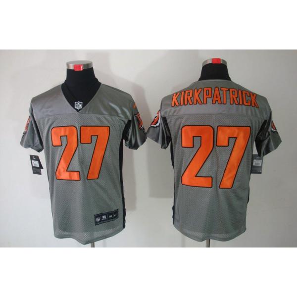 [NEW,Gray-Shadow]Dre Kirkpatrick Football Jersey -Cincinnati #27 Gray Jersey