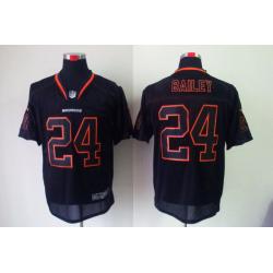 [NEW,Lights-Out]Champ Bailey Football Jersey -Denver #24 Black Jersey