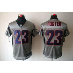 [NEW,Gray-Shadow]Arian Foster Football Jersey -Houston #23 Gray Jersey