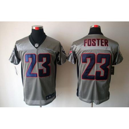 [NEW,Gray-Shadow]Arian Foster Football Jersey -Houston #23 Gray Jersey