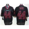 [NEW,Lights-Out with logos]Ben Tate Football Jersey -Houston #44 Black Jersey