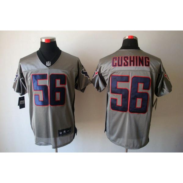 [NEW,Gray-Shadow]Brian Cushing Football Jersey -Houston #56 Gray Jersey