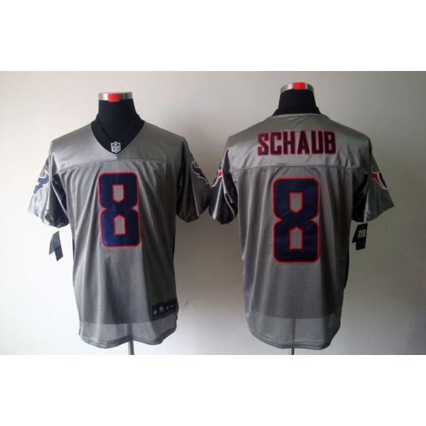 [NEW,Gray-Shadow]Matt Schaub Football Jersey -Houston #8 Gray Jersey