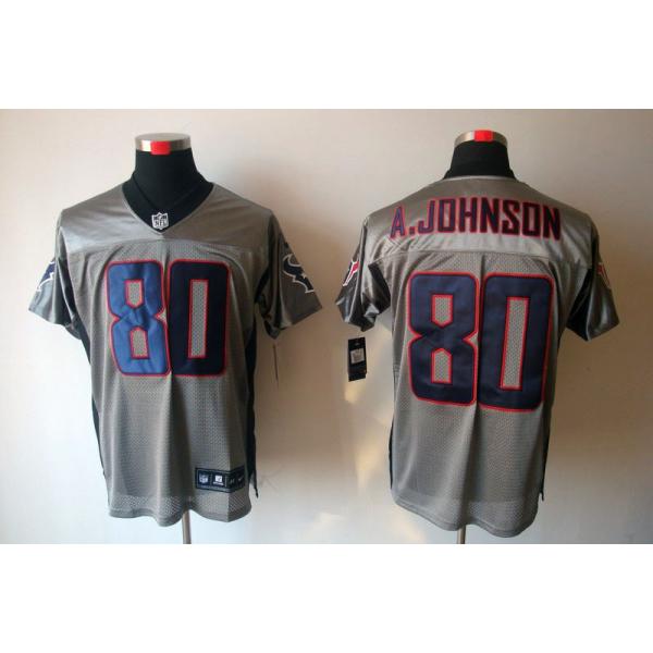 [NEW,Gray-Shadow]Andre Johnson Football Jersey -Houston #80 Gray Jersey