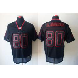 [NEW,Lights-Out]Andre Johnson Football Jersey -Houston #80 Black Jersey