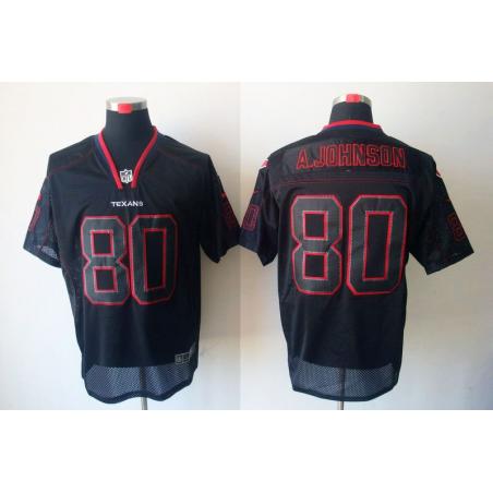 [NEW,Lights-Out]Andre Johnson Football Jersey -Houston #80 Black Jersey