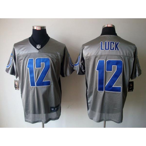 [NEW,Gray-Shadow]Andrew Luck Football Jersey -Indianapolis #12 Gray Jersey