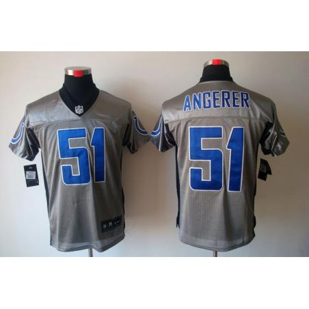 [NEW,Gray-Shadow]Pat Angerer Football Jersey -Indianapolis #51 Gray Jersey