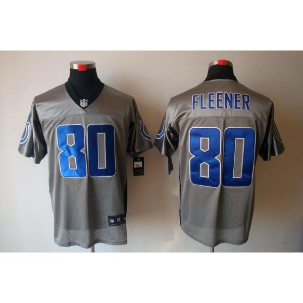 [NEW,Gray-Shadow]Coby Fleener Football Jersey -Indianapolis #80 Gray Jersey